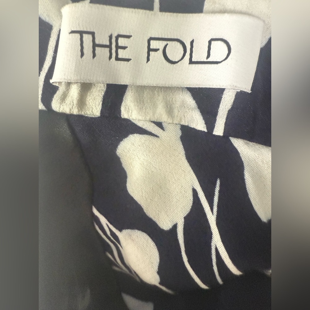 The Fold London  Navy and White Women's Midi Dress Size 6 - Picture 2 of 11